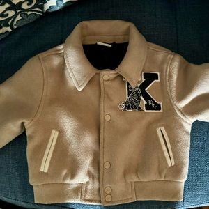 Kith Green and Cream varsity coat, size 12-18 months. Dry cleaned.
